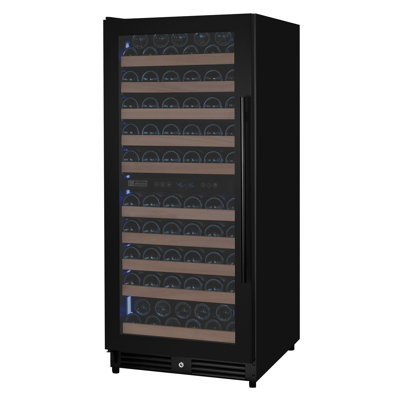 Allavino Reserva Series 119 Bottle 55" Semi Tall Dual Zone Left Hinge Black Metal Wine Refrigerator | Fridge.com
