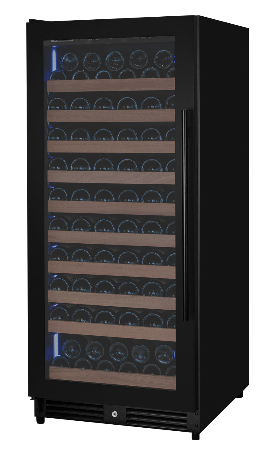 Reserva Series 119 Bottle 55" Semi Tall Single Zone Left Hinge Black Metal Wine Refrigerator | Fridge.com