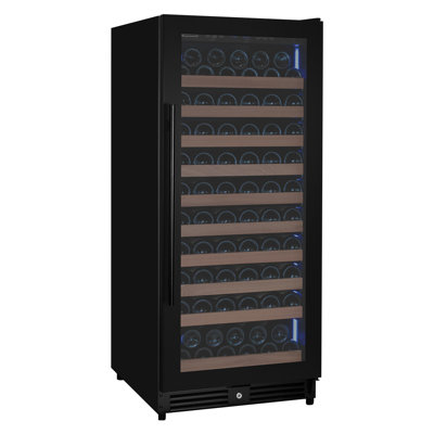 Reserva Series 119 Bottle 55" Semi Tall Single Zone Right Hinge Black Metal Wine Refrigerator | Fridge.com