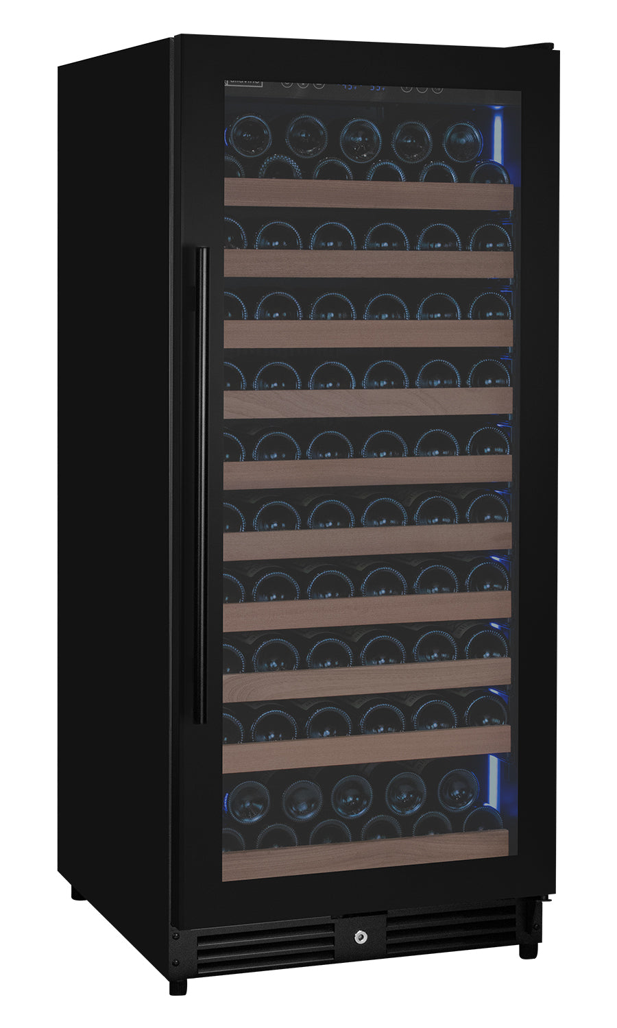 Reserva Series 119 Bottle 55" Semi Tall Single Zone Right Hinge Black Metal Wine Refrigerator — FIN-0009738 | Fridge.com