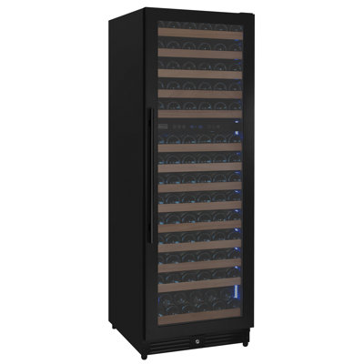 Allavino Reserva Series 154 Bottle 71" Tall Dual Zone Built-in Right Hinge Wine Refrigerator with Black Metal Door | Fridge.com