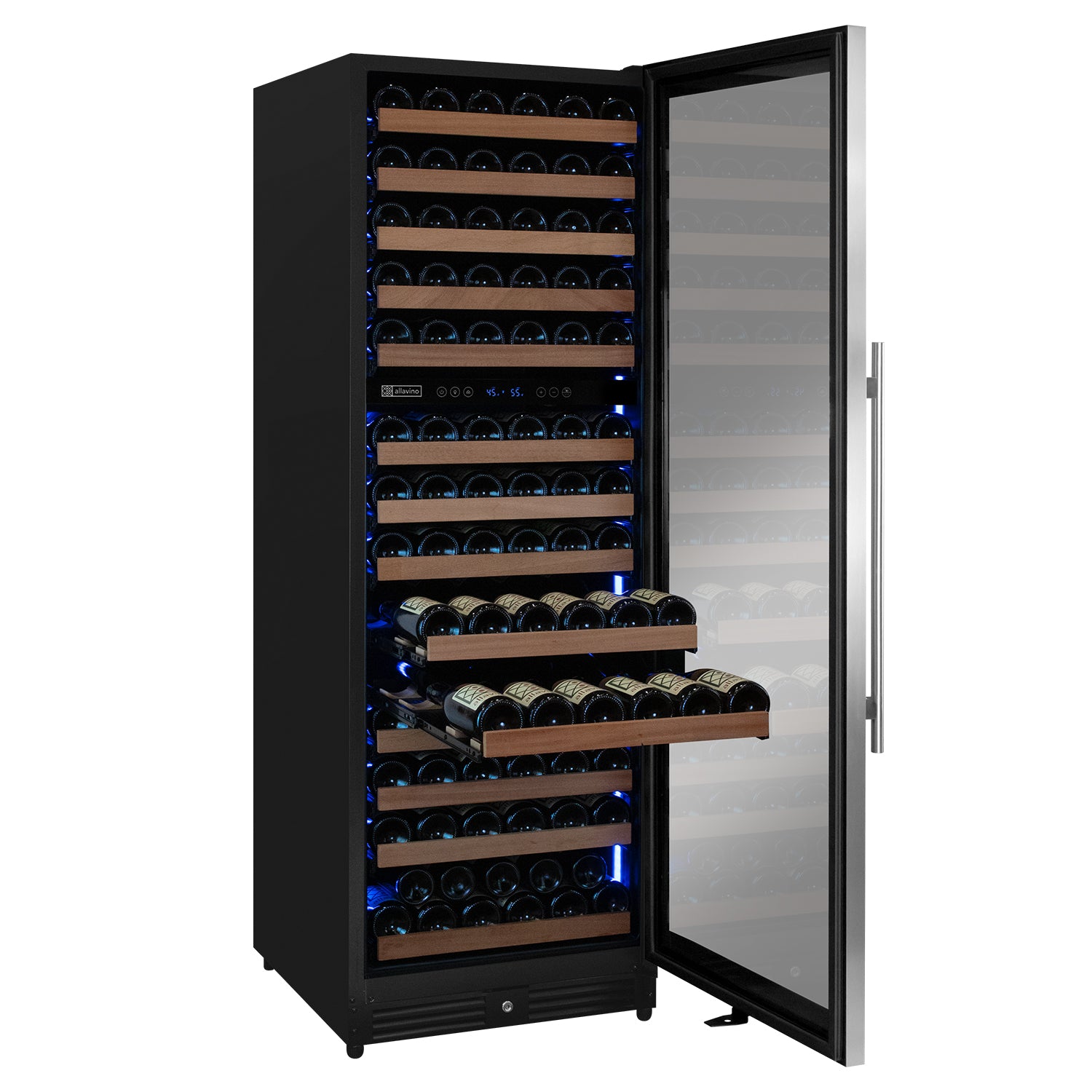 Allavino Reserva Series 154 Bottle Dual Zone Built-in Wine Refrigerator with Stainless Steel Door - Right Hinge | Fridge.com