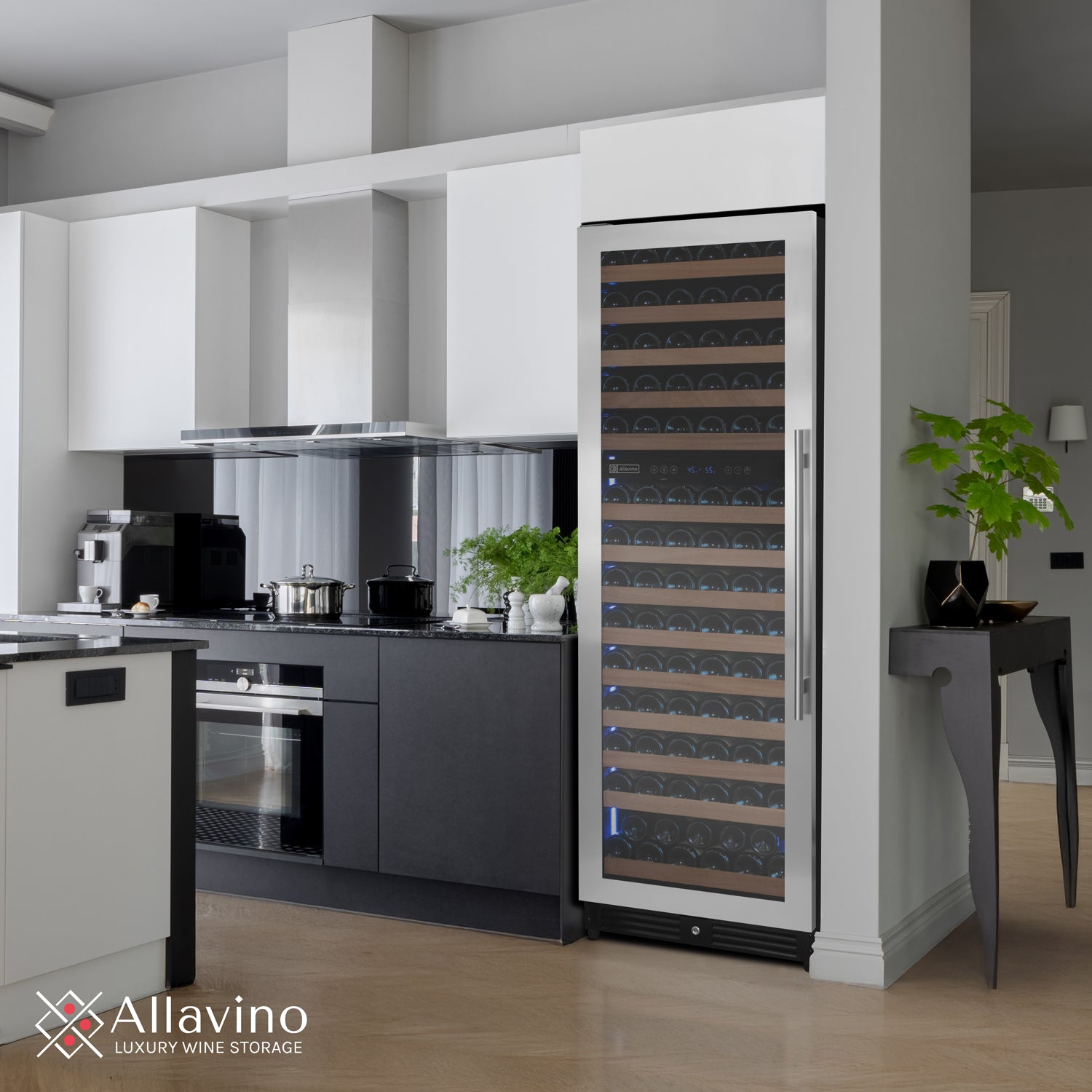 Allavino Reserva Series 154 Bottle Dual Zone Built-in Wine Refrigerator with Stainless Steel Door - Right Hinge | Fridge.com