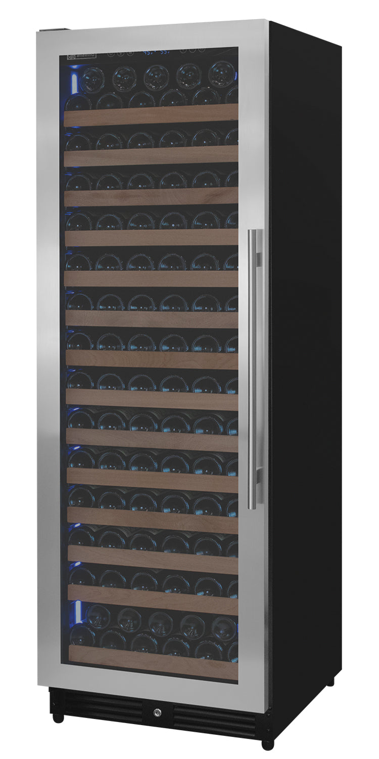 Allavino Reserva Series 163 Bottle 71" Tall Single Zone Left Hinge Stainless Steel Wine Refrigerator - View 2 | Fridge.com