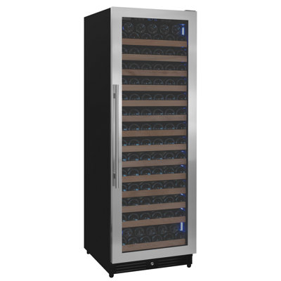 Allavino Reserva Series 163 Bottle 71" Tall Single Zone Right Hinge Stainless Steel Wine Cooler Refrigerator | Fridge.com