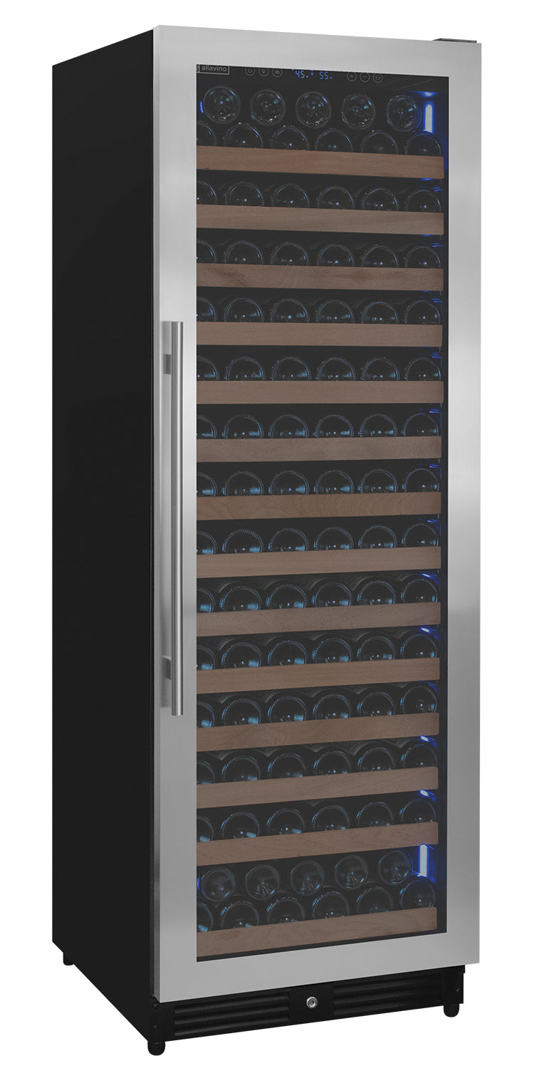Allavino Reserva Series 163 Bottle 71" Tall Single Zone Right Hinge Stainless Steel Wine Cooler Refrigerator - View 2 | Fridge.com