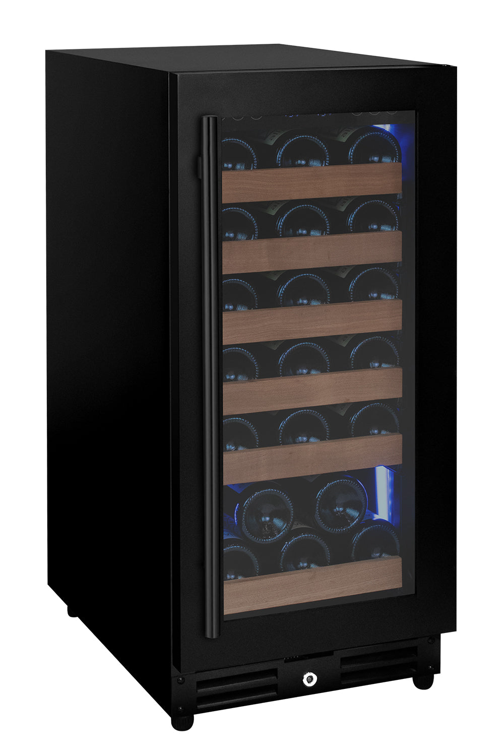 Allavino 15" Wide Reserva Series 30 Bottle Single Zone Black Right Hinge Wine Refrigerator - View 2 | Fridge.com