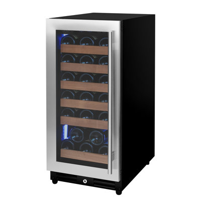 Allavino 15" Wide Reserva Series 30 Bottle Single Zone Stainless Steel Left Hinge Wine Refrigerator | Fridge.com