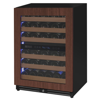 Allavino Reserva Series - 51 Bottle Dual Zone Built-in Luxury Wine Refrigerator with Panel Ready Overlay Door - Left Hinge | Fridge.com