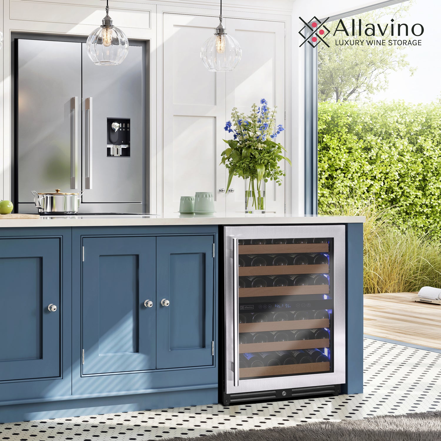 Allavino Reserva Series 51 Bottle Dual Zone Undercounter Wine Refrigerator Cooler with Stainless Steel Door - Right Hinge | Fridge.com