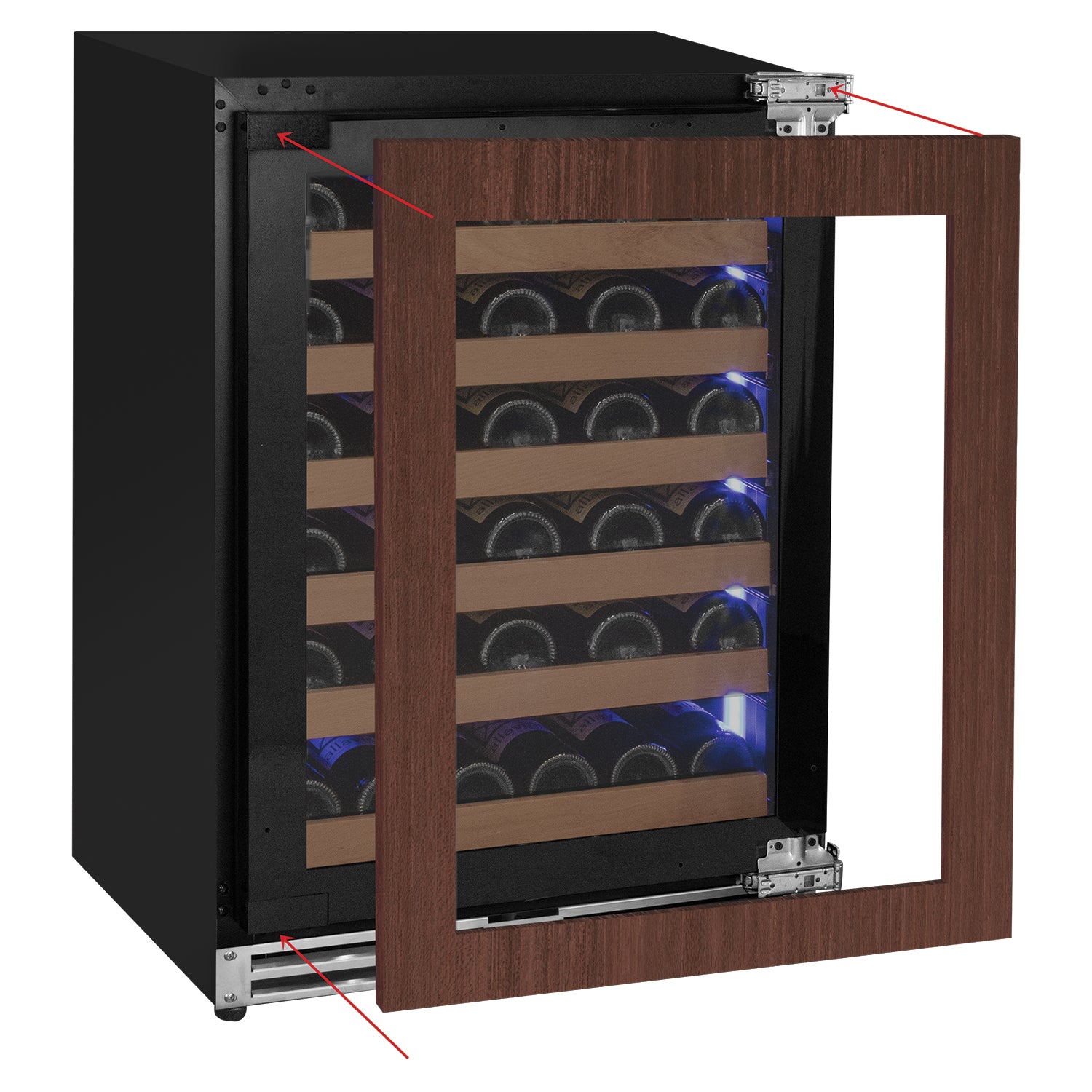 Allavino Reserva Series - 51 Bottle Single Zone Built-In Luxury Wine Refrigerator With Panel Ready Overlay Door - View 2 | Fridge.com