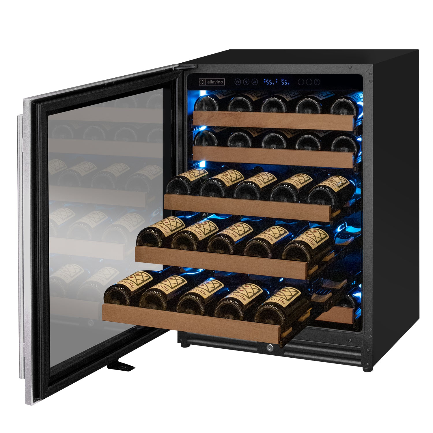 Allavino Reserva Series 51 Bottle Single Zone Built-in Luxury Wine Refrigerator with Stainless Steel Door - Left Hinge | Fridge.com