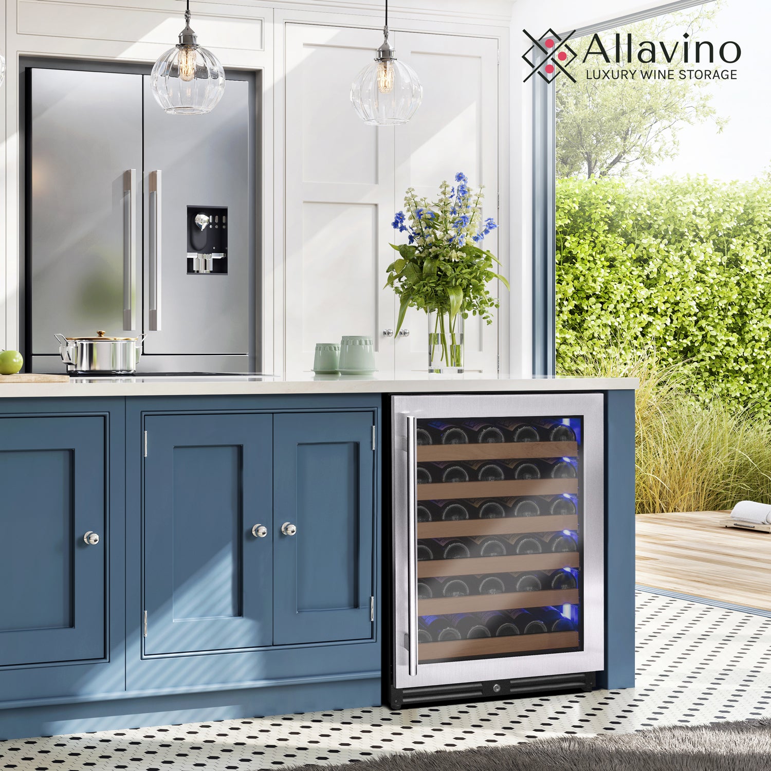 Allavino Reserva Series 51 Bottle Single Zone Built-In Luxury Wine Refrigerator With Stainless Steel Door - Right Hinge - View 4 | Fridge.com