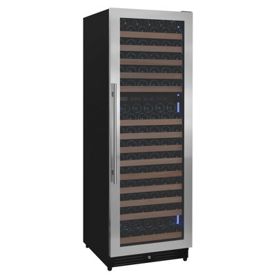 Reserva Series 172 Bottle Dual Zone Built-In Wine Refrigerator With Black Glass Door - View 1 | Fridge.com