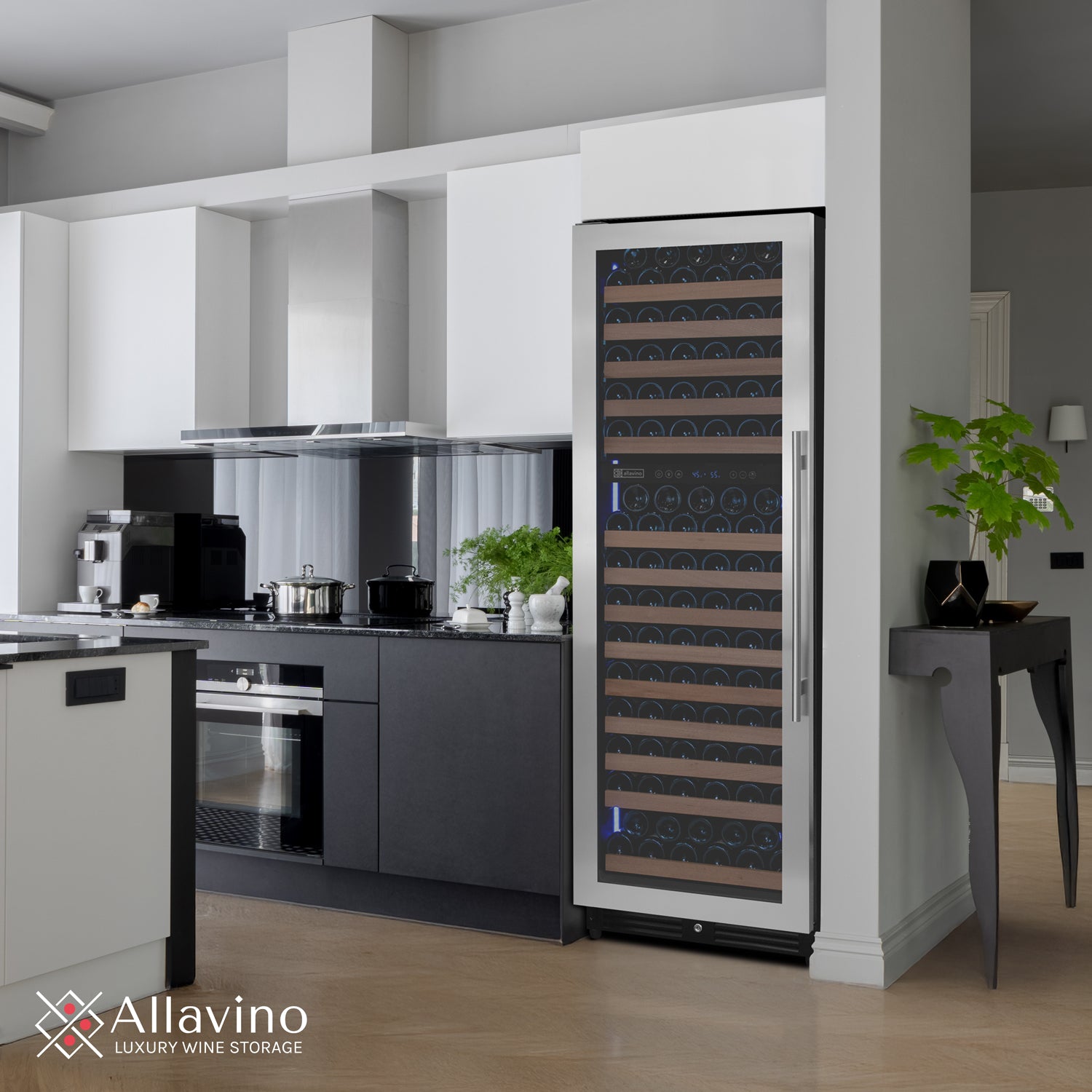 Allavino Reserva Series 172 Bottle Dual Zone Built-In Wine Refrigerator With Stainless Steel Door - Right Hinge - View 4 | Fridge.com
