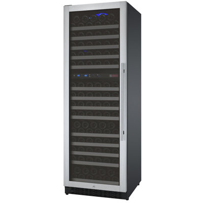Allavino 24" Wide FlexCount II Tru-Vino 172 Bottle Dual Zone Stainless Steel Left Hinge Wine Refrigerator | Fridge.com