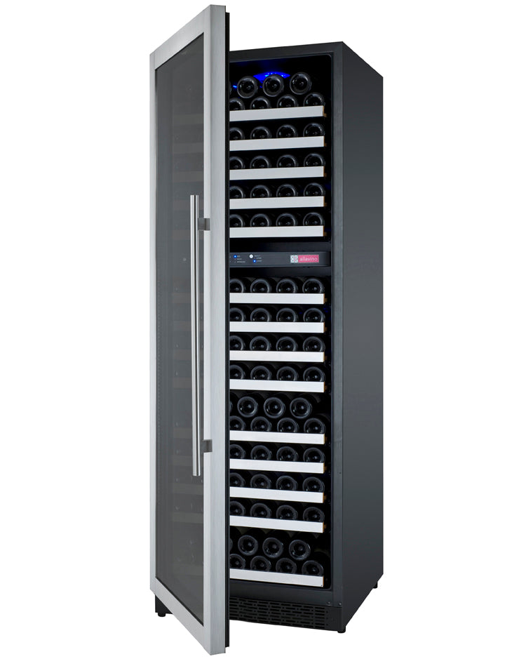 Allavino 24" Wide Flexcount Ii Tru-Vino 172 Bottle Dual Zone Stainless Steel Left Hinge Wine Refrigerator - View 5 | Fridge.com
