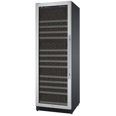 Allavino 24" Wide FlexCount II Tru-Vino 177 Bottle Single Zone Stainless Steel Left Hinge Wine Refrigerator | Fridge.com
