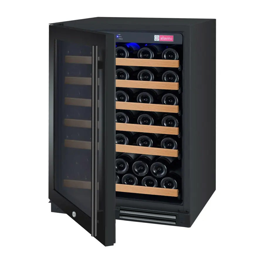 Allavino Flexcount Series 56 Bottle Single Zone Built-In Wine Refrigerator With Black Door - Left Hinge - View 6 | Fridge.com