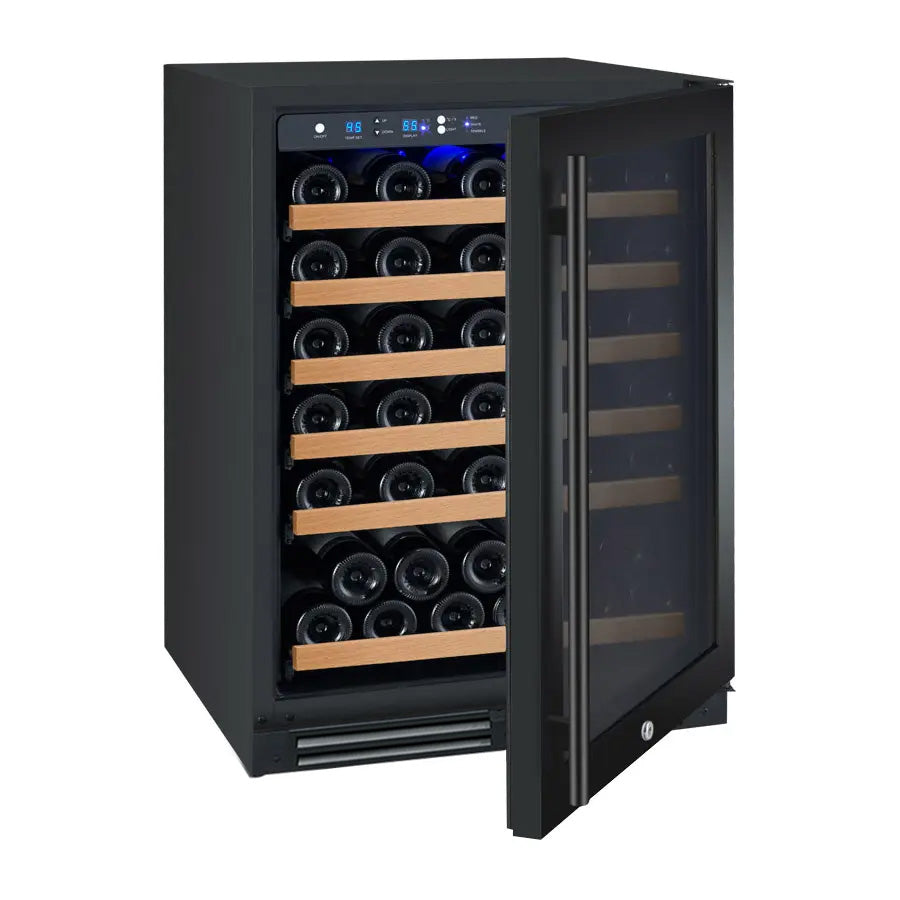 Allavino Flexcount Series 56 Bottle Single Zone Built-In Wine Refrigerator With Black Door - Right Hinge - View 6 | Fridge.com
