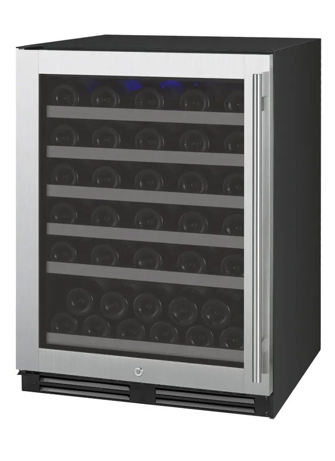 Allavino Flexcount Series 56 Bottle Single Zone Built-In Wine Cooler Refrigerator With Stainless Steel Door - Left Hinge - View 2 | Fridge.com