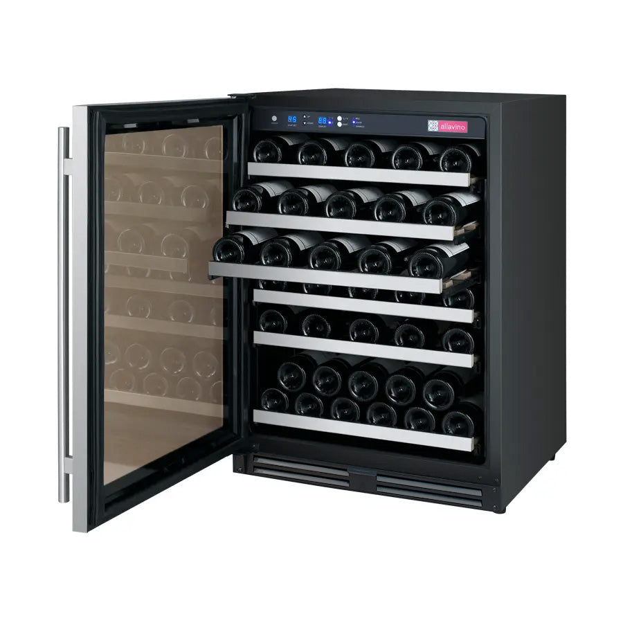 Allavino Flexcount Series 56 Bottle Single Zone Built-In Wine Cooler Refrigerator With Stainless Steel Door - Left Hinge - View 5 | Fridge.com
