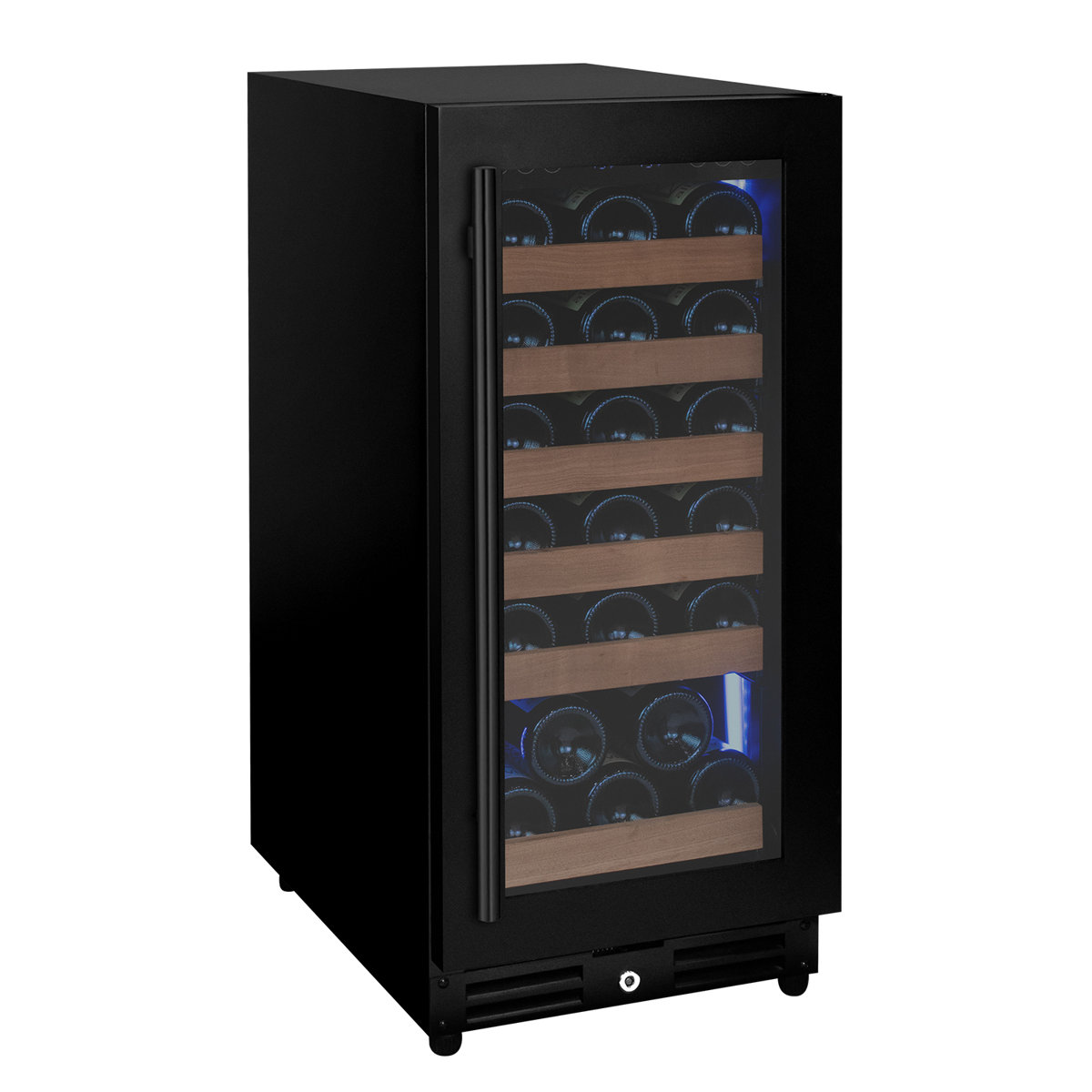 Allavino 15" Wide Reserva Series 30 Bottle Single Zone Black Right Hinge Wine Refrigerator | Fridge.com