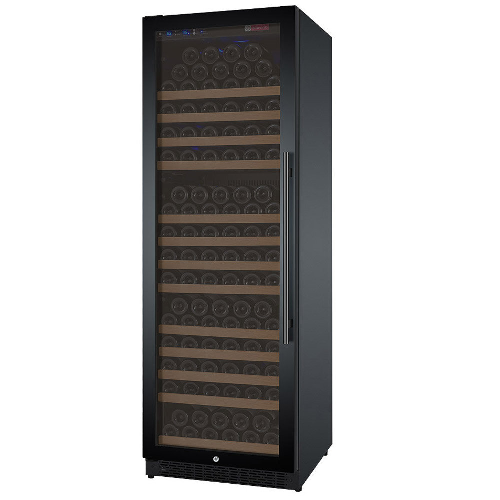 Allavino 24" Wide FlexCount II Tru-Vino 177 Bottle Single Zone Black Left Hinge Wine Refrigerator | Fridge.com