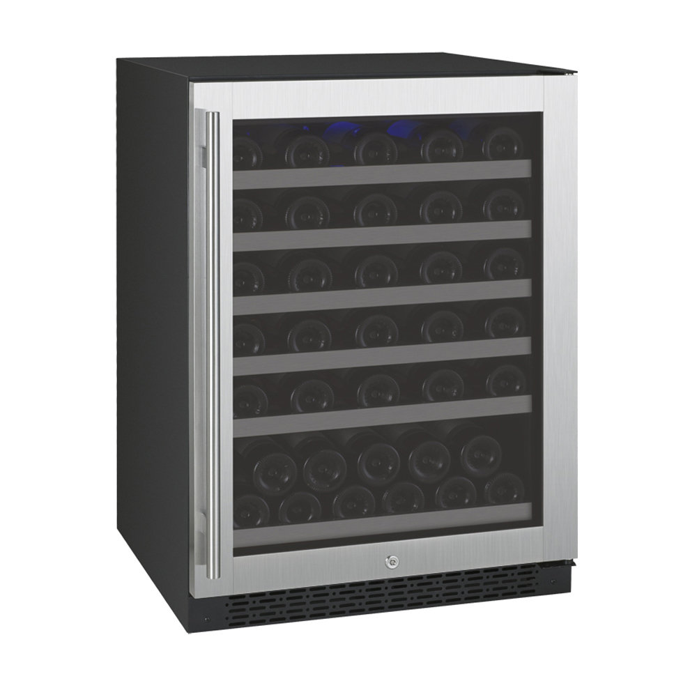 Allavino FlexCount Series 56 Bottle Single Zone Undercounter Wine Refrigerator with Stainless Steel Door - Right Hinge | Fridge.com