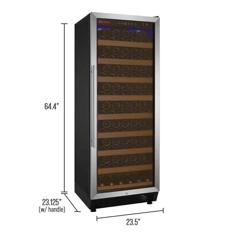 Allavino 24" Wide Vite Ii Tru-Vino 99 Bottle Single Zone Stainless Steel Right Hinge Wine Refrigerator - View 5 | Fridge.com
