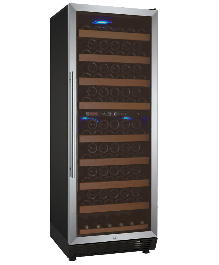 Allavino Vite Series 99 Bottle Dual Zone Freestanding Wine Cooler Refrigerator With Stainless Steel Door - Right Hinge - View 2 | Fridge.com