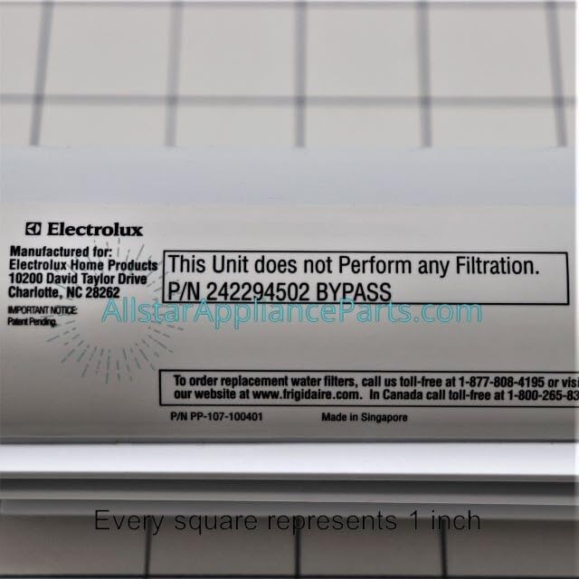 242294502 Refrigerator Water Filter Bypass 9" For Wf3cb - View 4 | Fridge.com