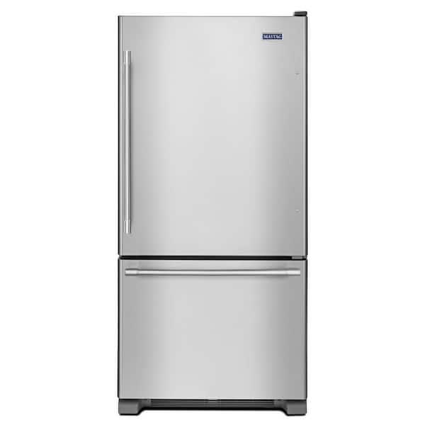 Amana ABB2224BRM 21.9 cu. ft. Stainless Steel Bottom Freezer Refrigerator - Energy Star - View 3 | Fridge.com