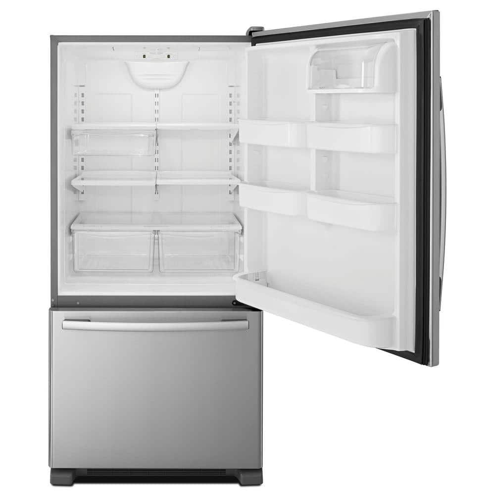 Amana ABB2224BRM 21.9 cu. ft. Stainless Steel Bottom Freezer Refrigerator - Energy Star - View 6 | Fridge.com
