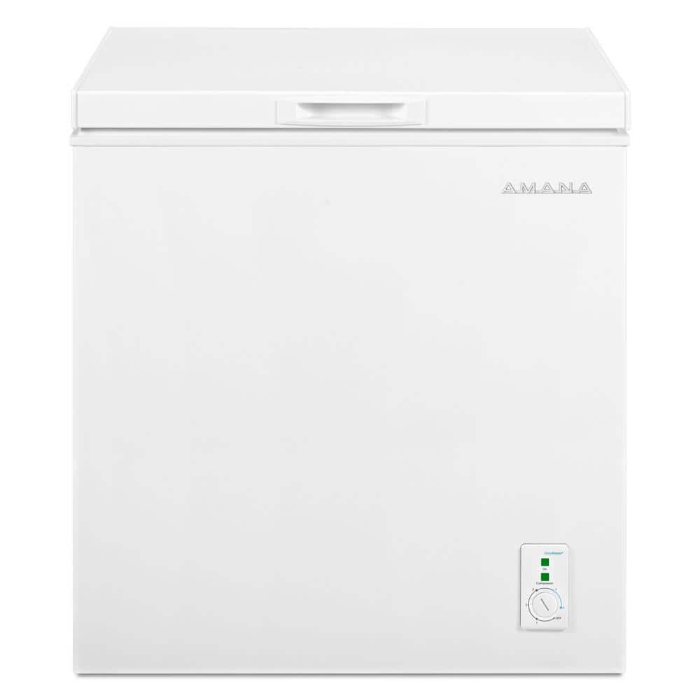 Amana 5.3 Cu. Ft. Compact Freezer with 2 Rollers in White | Fridge.com
