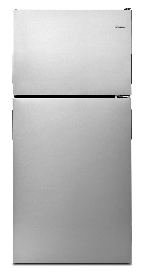 Amana 30" Top-Freezer Refrigerator with Glass Shelves in Stainless Steel | Fridge.com