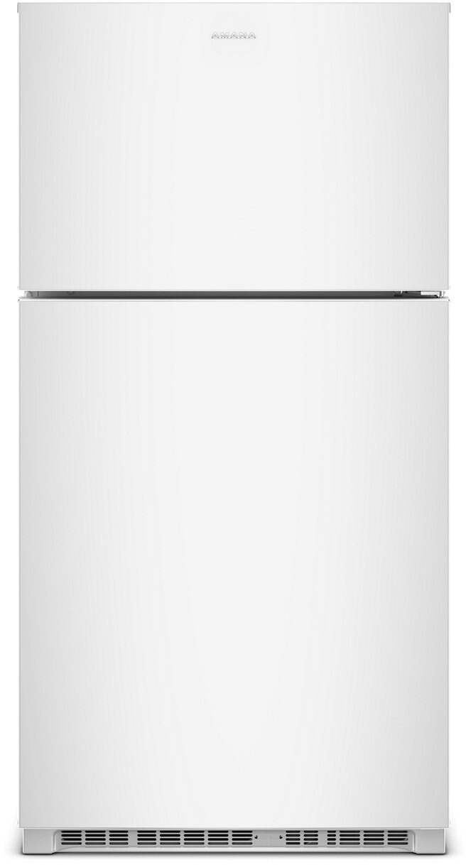 33 in. Wide 21.3 cu. ft. Top-Freezer Refrigerator With Dual Crisper Drawers - White — Amana, model ARTX2021TW