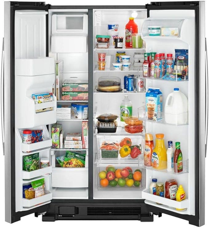 Amana Asi2575grs 25 Cu. Ft. Stainless Steel Side-By-Side Refrigerator - View 2 | Fridge.com