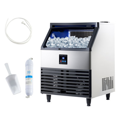 Cooling Station AMERLIFE Commercial Ice Maker with 2 Way Water Inlet, 450lbs/24H Freestanding ice Machine Countertop with 24lbs Storage Capacity, Self | Fridge.com