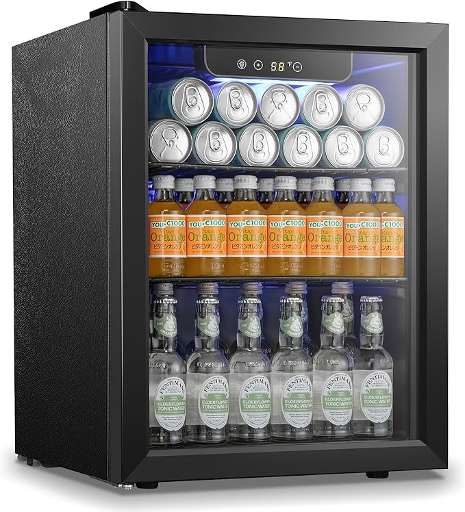 Antarctic Star Beverage Refrigerator Cooler 68 Can, Mini Fridge with Glass Door for Beer Drinks Wine,Freestanding Small Fridge with Electronic Temperature Control for Home and Bar,1.7 cu.ft | Fridge.com