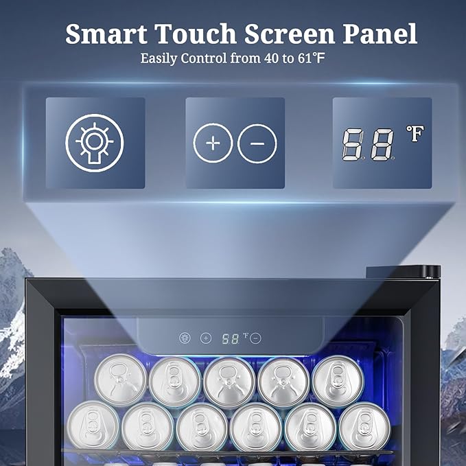 Antarctic Star Beverage Refrigerator Cooler 68 Can, Mini Fridge with Glass Door for Beer Drinks Wine,Freestanding Small Fridge with Electronic Temperature Control for Home and Bar,1.7 cu.ft | Fridge.com