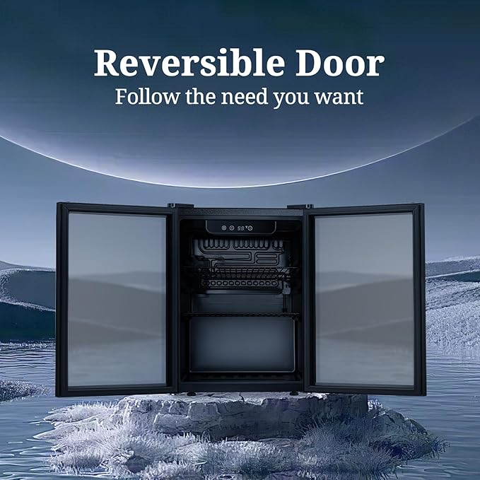 Antarctic Star Beverage Refrigerator Cooler 68 Can, Mini Fridge With Glass Door For Beer Drinks Wine,Freestanding Small Fridge With Electronic Temperature Control For Home And Bar,1.7 cu.ft - View 6 | Fridge.com