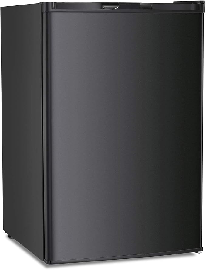 Antarctic Star Upright Freezer 3.0 Cu.ft, Compact Mini Freezer with Reversible Single Door, Temperature Control, Removable Shelves, Small freezer Stainless Steel for Dorms Home Office, Black | Fridge.com