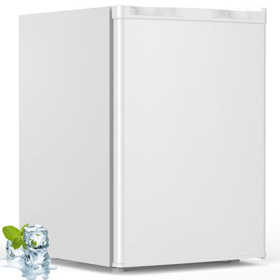 Reversible Door 2.6 Cu.   Ft. Chic Mini Fridge with Freezer - 7 Precise Temp Controls, 2 Easy-Clean Shelves, Perfect for Bedrooms, Offices & Dorms, Cr | Fridge.com