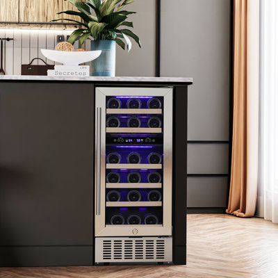 R.W.FLAME 15" 28 Bottle and 65 Can Dual Zone Freestanding/Built-In Wine & Beverage Refrigerator | Fridge.com