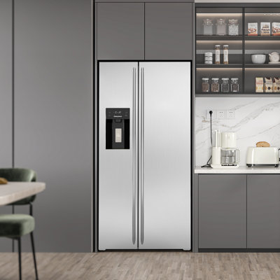 Antarctic Star  20 Cu.Ft, 36-Inch Wide French Door Refrigerator with Side Freezer, Built-in Water Dispenser, Nugget Ice Maker & Cube Ice, Adjustable T | Fridge.com