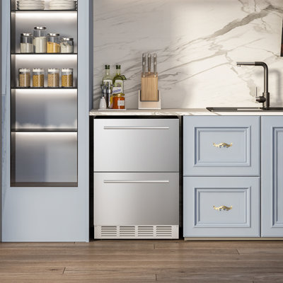 23.4 5.0 Cu.Ft. Under Counter Stainless Beverage Refrigerator Built-in Or Freestanding. | Fridge.com
