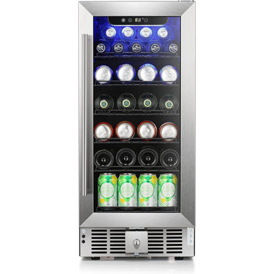 14.96W 56 Cans (12 oz.) Freestanding/Built-In Beverage Cooler with 17 Bottle Wine Storage | Fridge.com