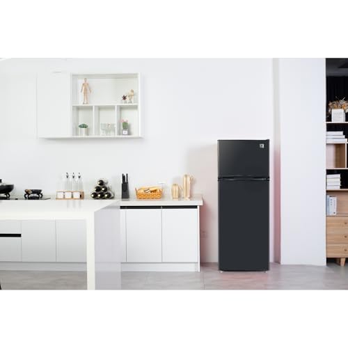Arctic Chef ACFR741BLACKAMZ6COM Apartment Size-Top Freezer-2 Door Fridge-Adjustable Thermostat Control-Black-7.5 Cubic Feet - View 2 | Fridge.com