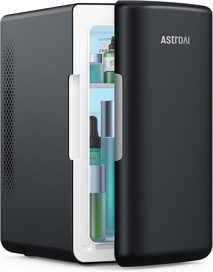 AstroAI Mini Fridge 2.0 Gen, 6 Liter/8 Cans Small Refrigerator Makeup Skincare Fridge 110V AC/12V DC Portable Thermoelectric Cooler and Warmer Fridge for Bedroom (Dark Grey) | Fridge.com